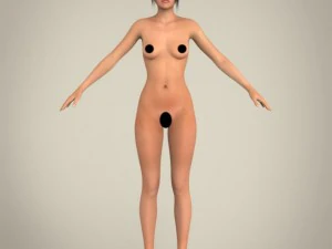 realistic beautiful teen girl 3D Model