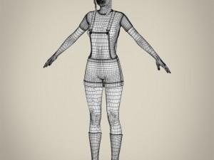 realistic beautiful teen girl 3D-Modell