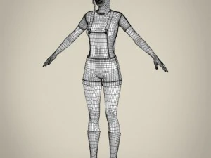realistic beautiful teen girl 3D Model