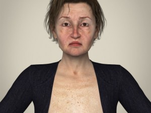 realistic old age woman Modello 3D
