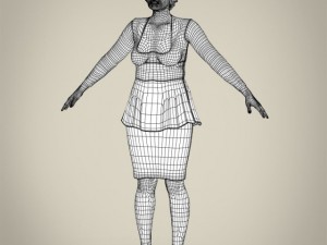 realistic old age woman 3D Модель