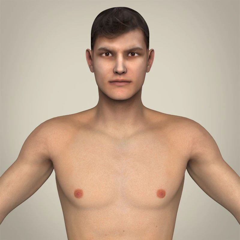 реалістичний молодий чоловік 3D Модель .c4d .max .obj .3ds .fbx .stl .blend 