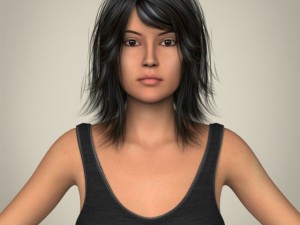 Realistic beautiful young teen female Modello 3D