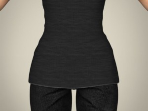 Realistic beautiful young teen female 3D Модель