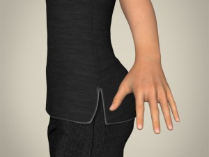 Realistic beautiful young teen female 3D Модель