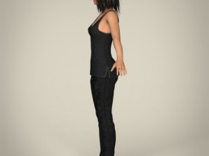 Realistic beautiful young teen female 3D Модель