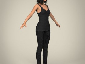 Realistic beautiful young teen female 3D Модель