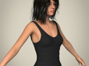 Realistic beautiful young teen female 3D Модель