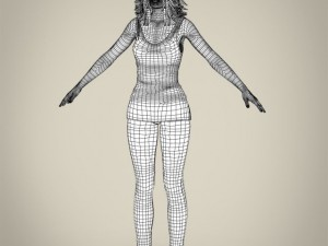 Realistic beautiful young teen female 3D Модель