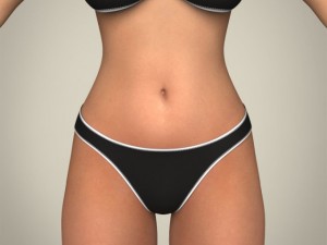 realistic young beach sports girl 3D 模型