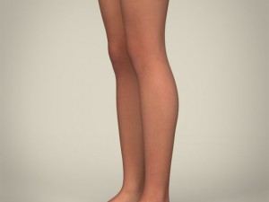 realistic young beach sports girl 3D 模型