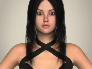 realistisch tienermeisje 3D Model