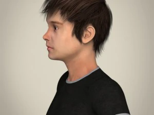 realistic young teen boy 3D Model