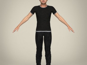 realistic young teen boy Modelo 3D