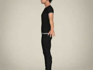realistic young teen boy 3D Model