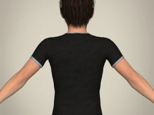 realistic young teen boy 3D Model