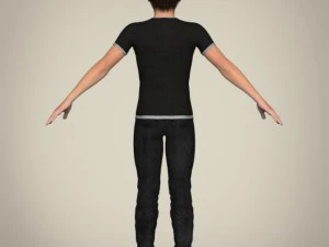 realistic young teen boy 3D Model