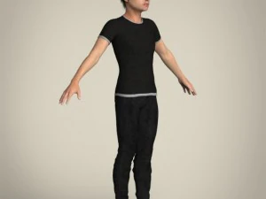 realistic young teen boy 3D Model