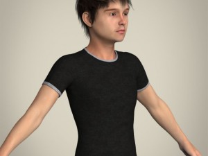 realistic young teen boy Modelo 3D