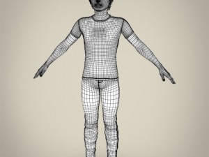 realistic young teen boy Modelo 3D
