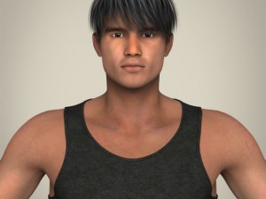 realistic muscular handsome guy Modello 3D