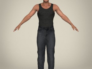 realistic muscular handsome guy 3D Model
