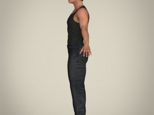 realistic muscular handsome guy 3D Model