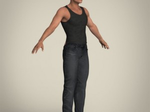 realistic muscular handsome guy 3D Model
