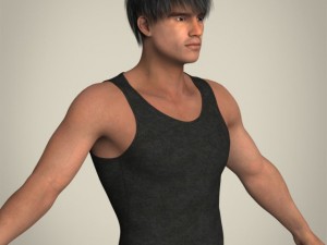 realistic muscular handsome guy 3D Model
