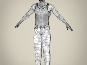 realistic muscular handsome guy 3D Model
