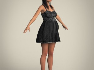 realistic pregnant woman 3Dモデル