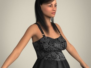 realistic pregnant woman 3Dモデル