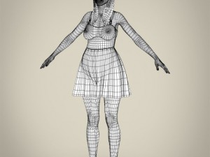 realistic pregnant woman 3Dモデル