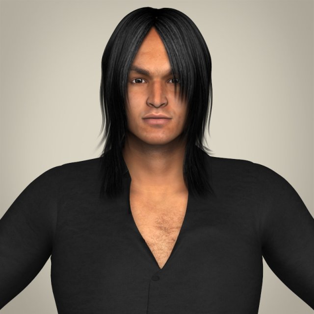 realistic muscular fighter male 3D मॉडल .c4d .max .obj .3ds .fbx .stl .blend 