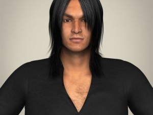 realistic muscular fighter male Modello 3D