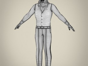 realistic muscular fighter male 3D मॉडल
