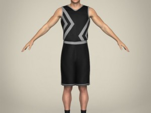 realistic male basketball player Modelo 3D