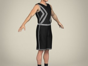 realistic male basketball player Modelo 3D