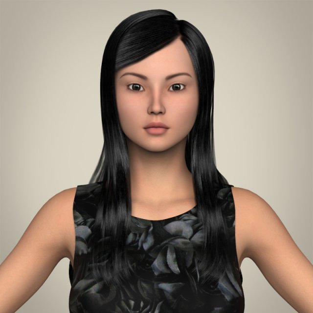 realistic cutey girl 3D-Modell .c4d .max .obj .3ds .fbx .stl .blend 
