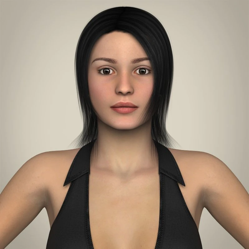 realistic young working woman 3D Model .c4d .max .obj .3ds .fbx .stl .blend 