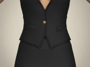 realistic young working woman 3D Model