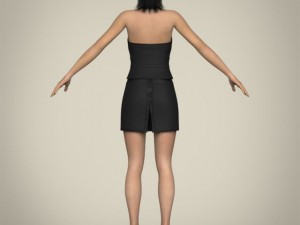 realistic young working woman 3D Модель