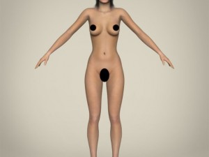 realistic young working woman 3D Модель