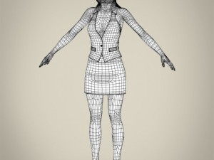 realistic young working woman 3D Модель