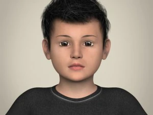 ni&ntilde;o realista Modelo 3D
