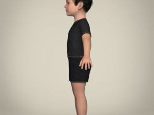 realistic little boy 3D-Modell