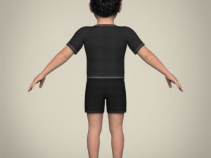 realistic little boy 3D-Modell