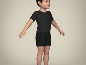 realistic little boy 3D-Modell