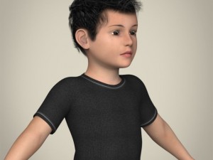 realistic little boy 3D-Modell