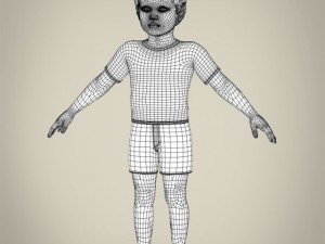 realistic little boy 3D-Modell